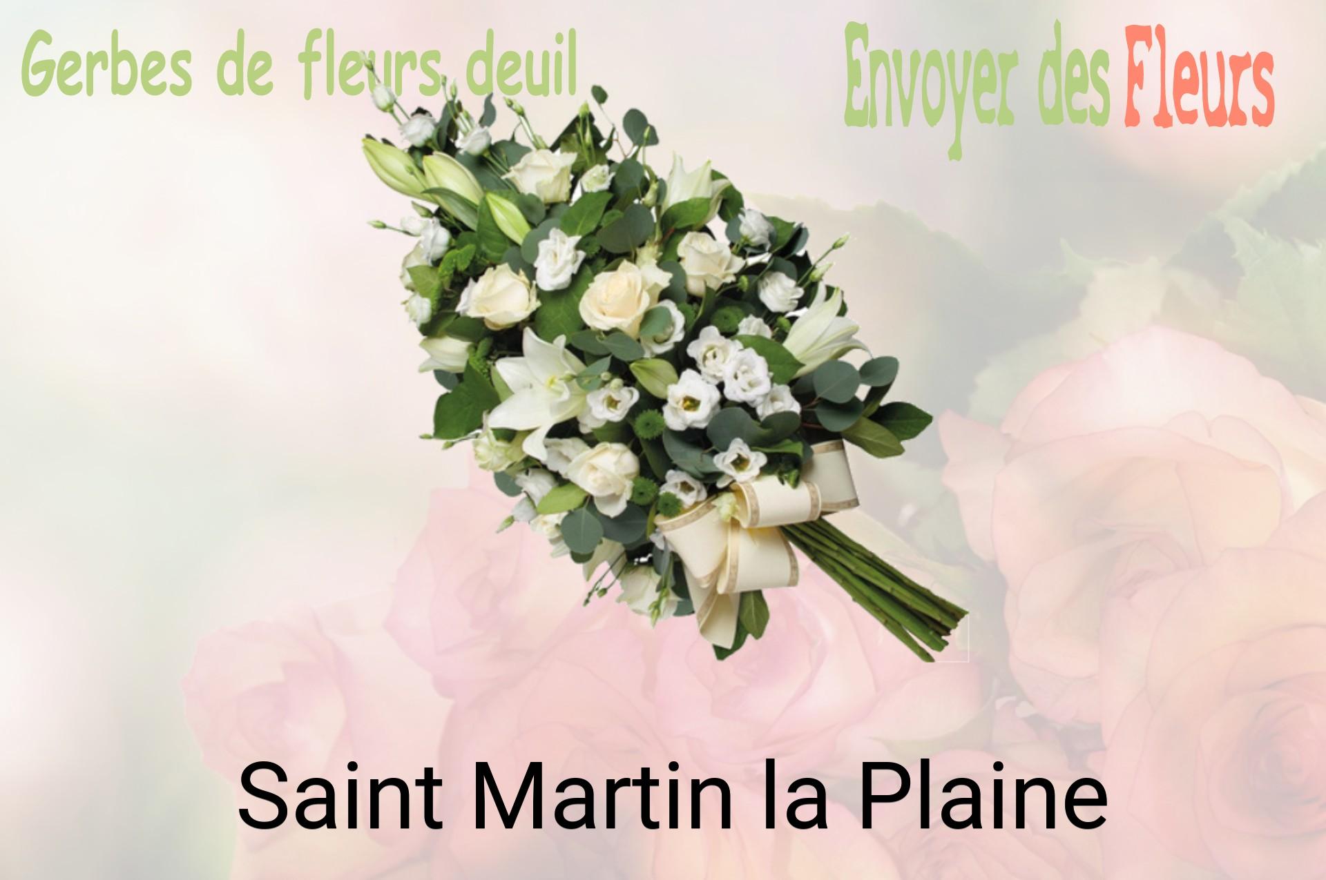 Gerbe de fleurs de deuil livrée à Saint-Martin-la-Plaine